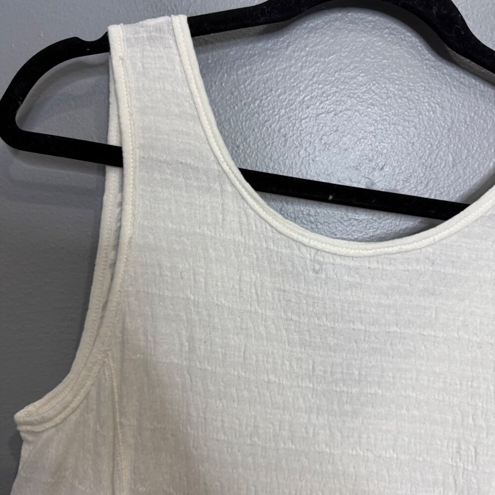 DAILY PRACTICE ANTHROPOLOGIE cream v back tank dress size S - Picture 3 of 7